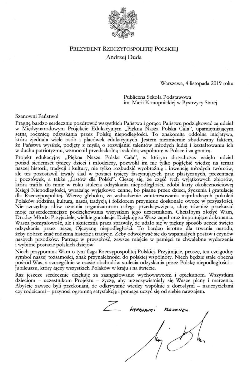 Jak napisać list do prezydenta