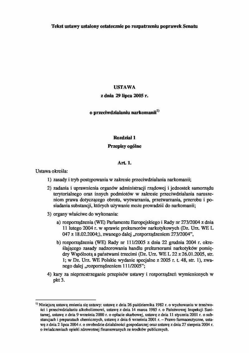 Prawo narkotykowe w Polsce