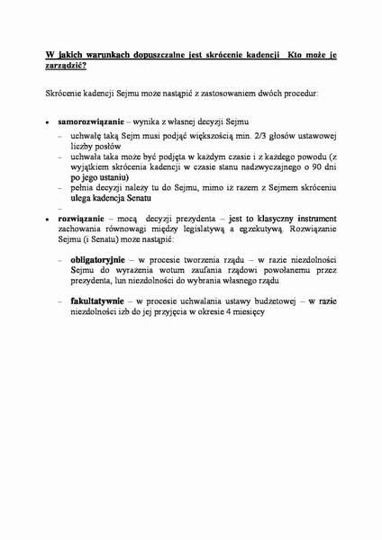 Historia kadencji w Polsce