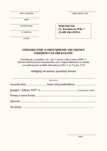Ustawa o prawach konsumenta